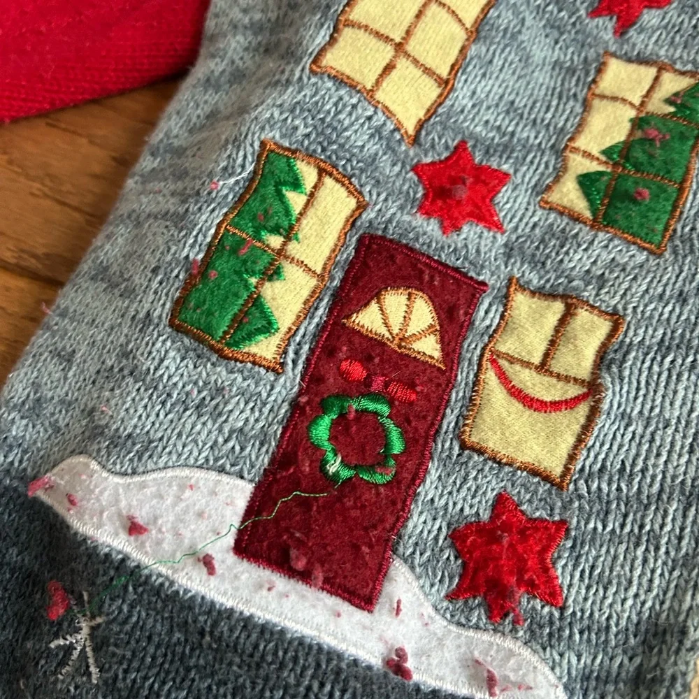 Vintage Christmas patchwork sweater - Picture 8 of 10